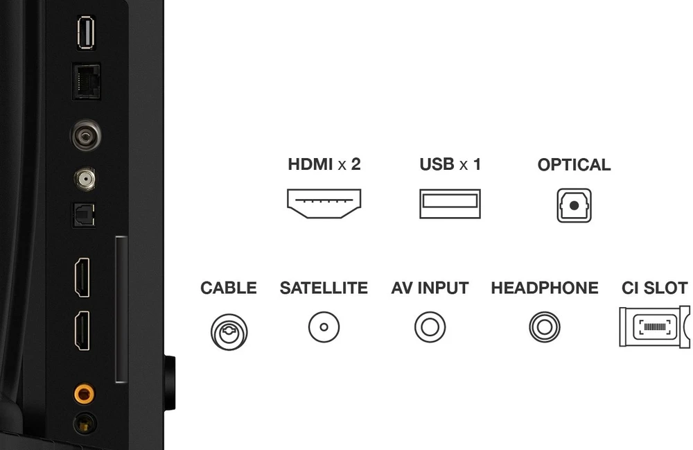 TCL 32V4C TV 81.3 cm (32") HD Smart TV Wi-Fi Juodas