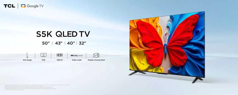 Televizorius TCL QLED TV | 40S5K | 40 | Smart TV | Android TV | FHD | Juodas