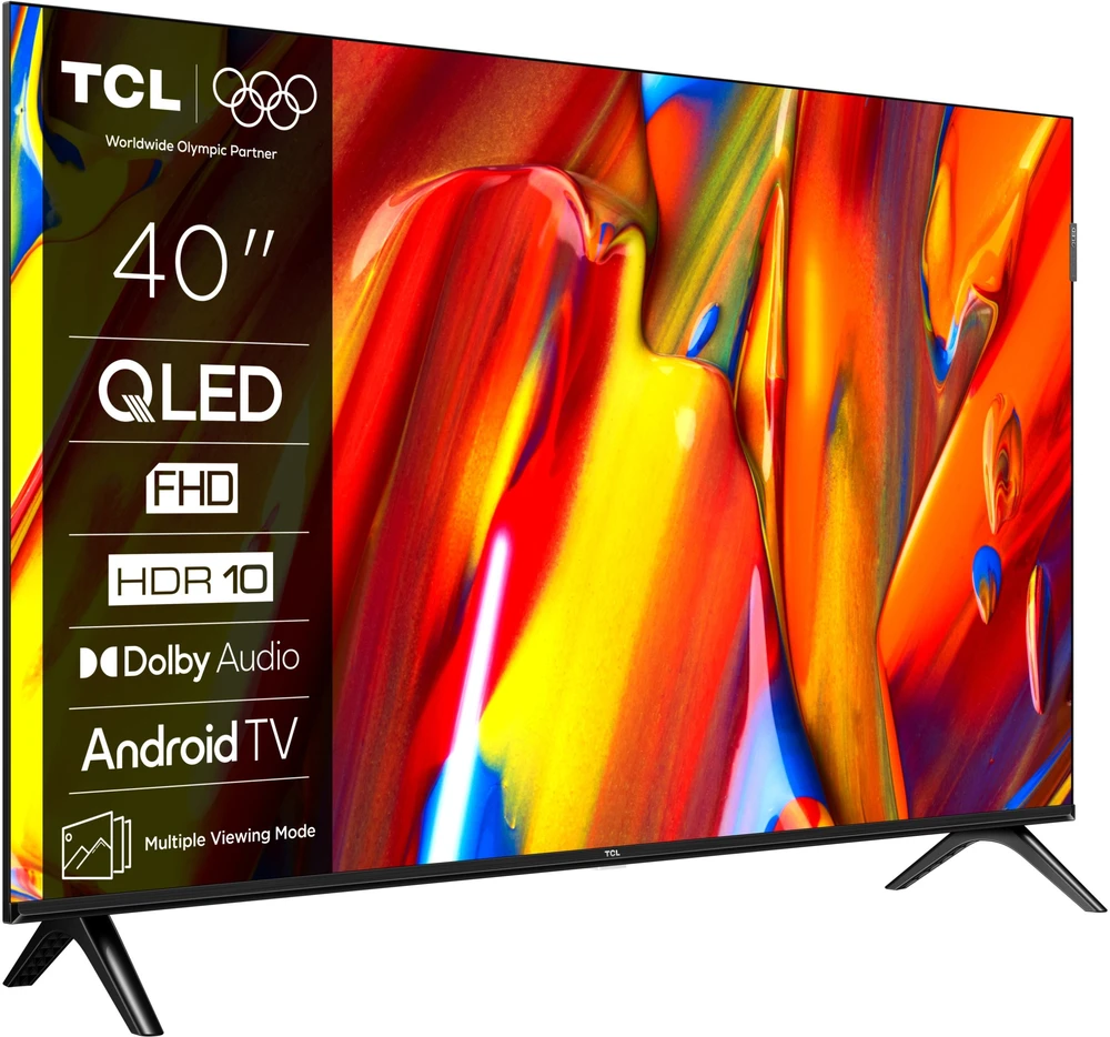 Televizorius TCL QLED 40V5C, 40" (100 cm), Smart Google TV, Full HD (2025 modelis)