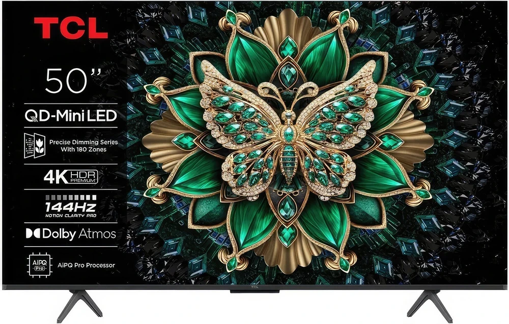 Televizorius TCL 50C69K 50 colių QD-MiniLED 4K UHD GoogleTV 144Hz