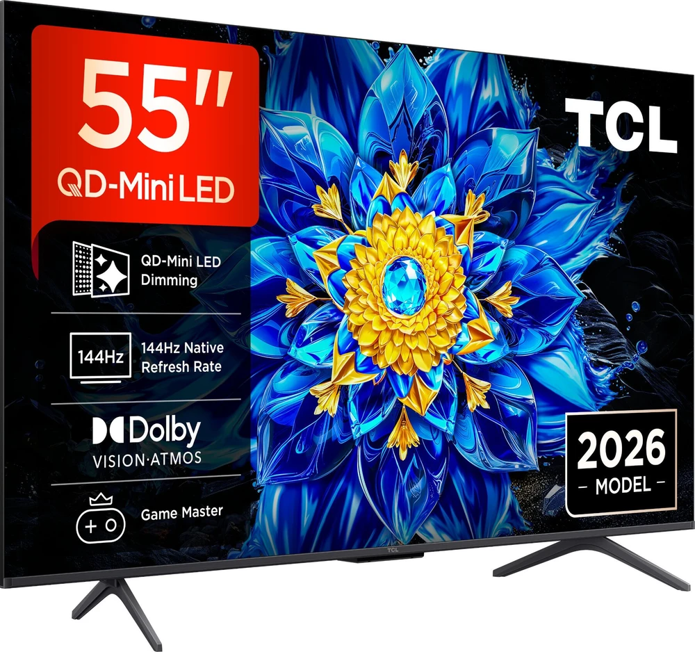 Televizorius TCL P8L 55P8L TV 139.7 cm (55") 4K Ultra HD Smart TV Wi-Fi Juodas 450 cd/m²