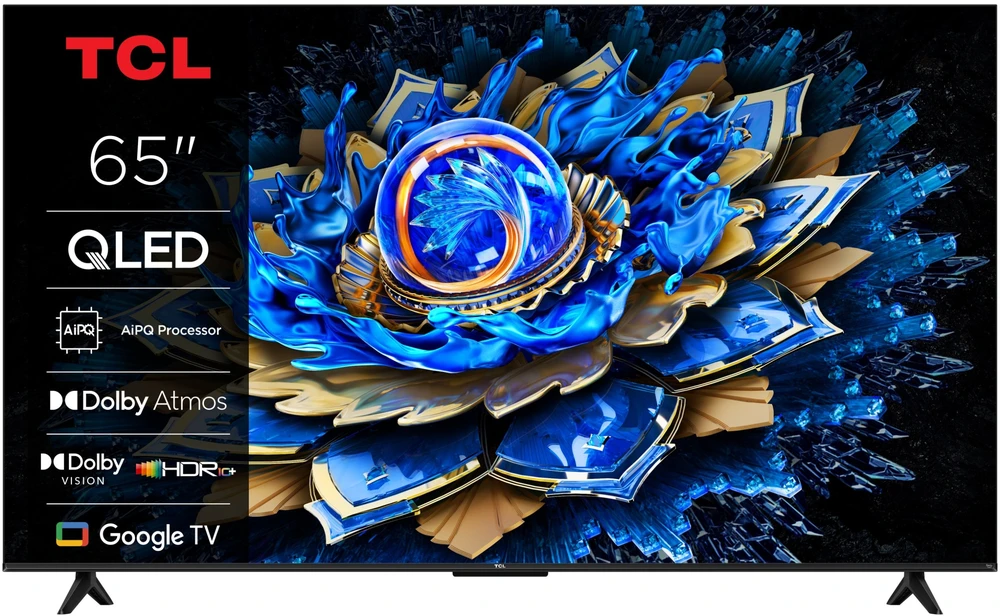 Televizorius TCL 4K QLED TV | 65T69C | 65 | Smart TV | Google TV | UHD | Juodas
