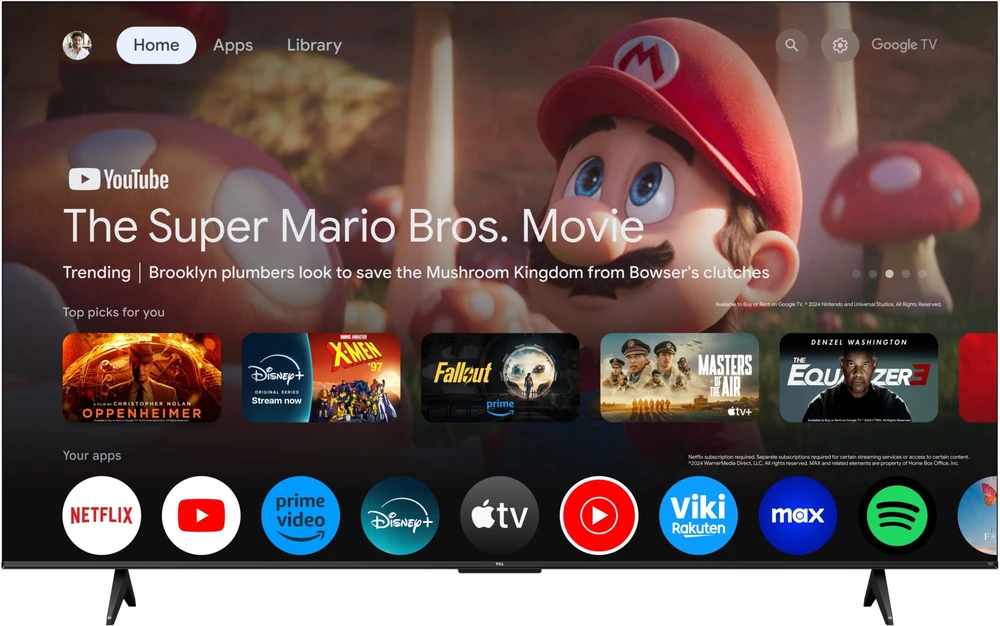 TCL 4K QLED televizorius | 75T69C | 75 | Išmanusis televizorius | „Google TV“ | UHD