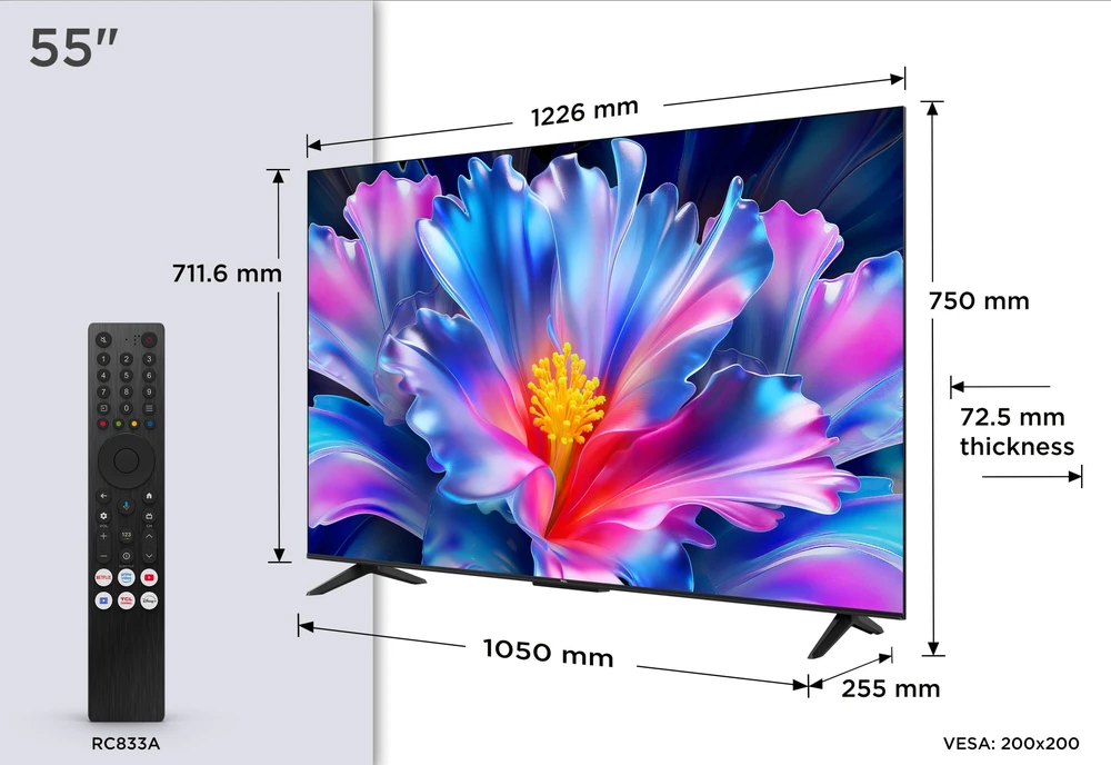 Televizorius TCL 55P6L 55" LED 4K 60Hz 2026