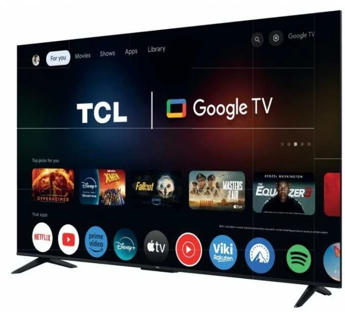 Televizorius TCL LED 4K TV | 65V6C | 65 | Smart TV | Google TV | Juodas