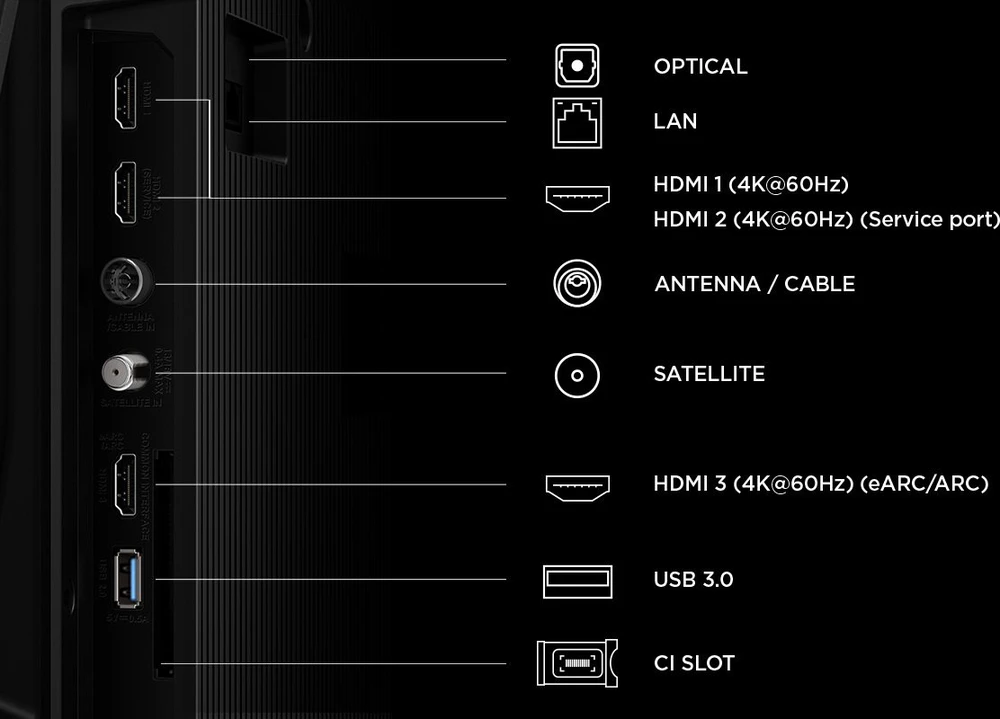 Televizorius TCL 65P6L 65" LED 4K 60Hz 2026
