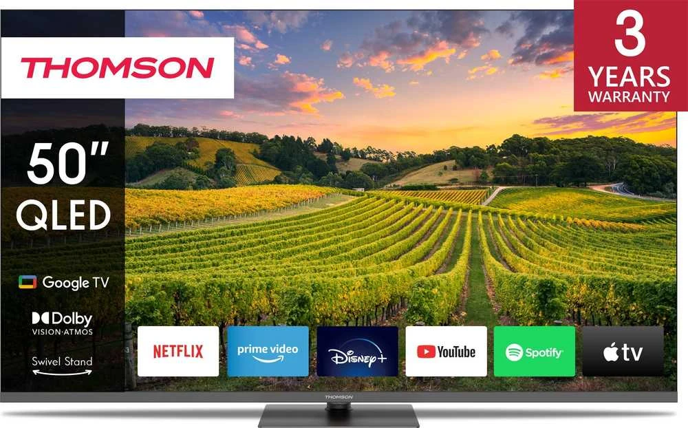 „THOMSON 50“ QLED UHD išmanusis „GOOGLE“ televizorius