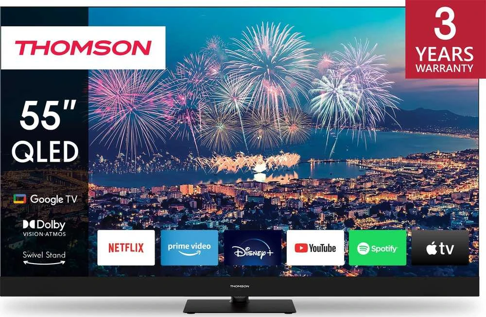 „THOMSON 55“ QLED PLUS UHD išmanusis „GOOGLE“ televizorius