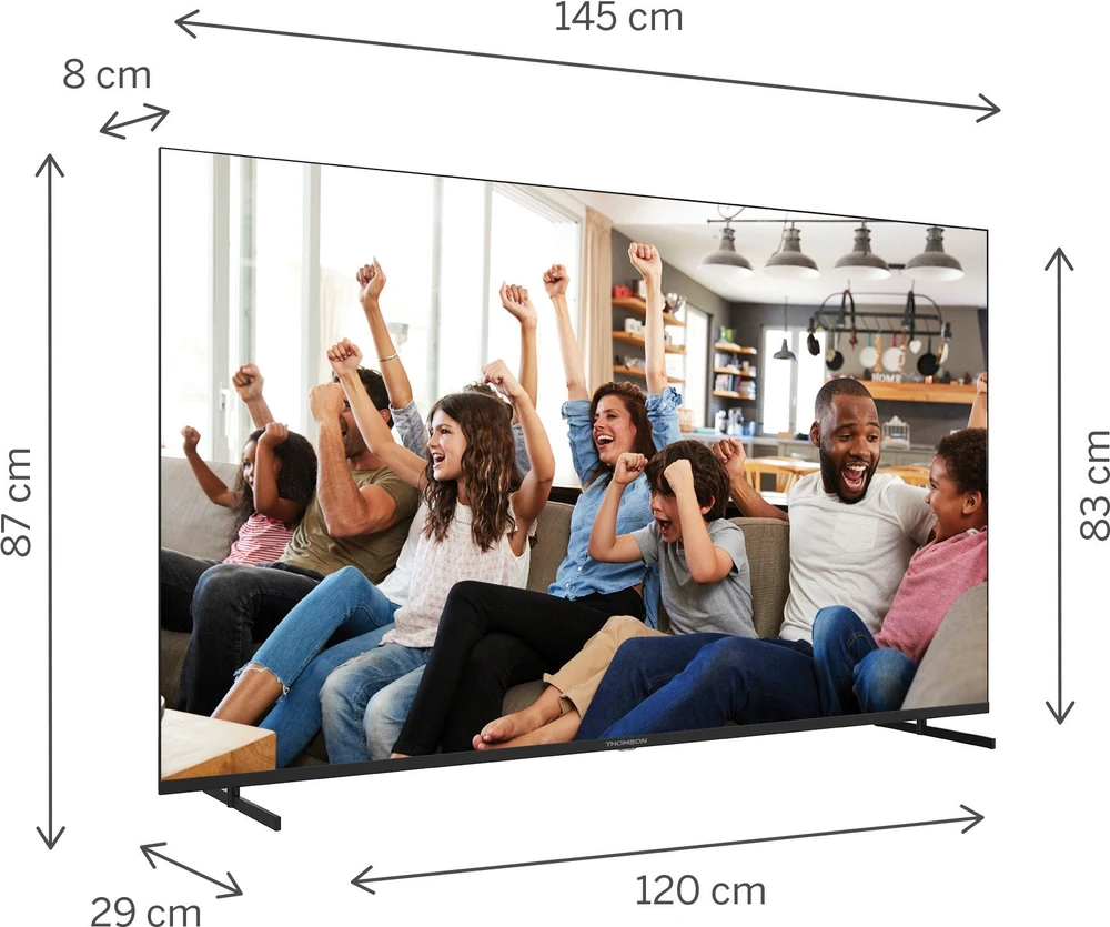 Televizorius THOMSON 65 „ 4K Ultra HD 3840 x 2160 pikselių Flat 16:9 LED 65UG4S14