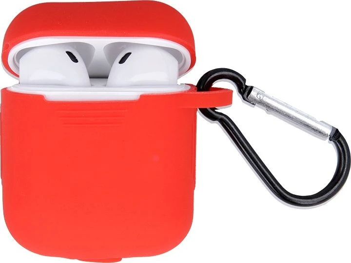 Greengo TelForceone "Airpods" / "Airpods 2" raudonas dėklas su kabliuku