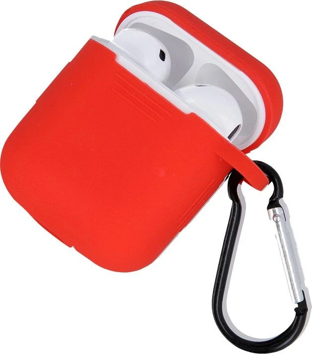 Greengo TelForceone "Airpods" / "Airpods 2" raudonas dėklas su kabliuku