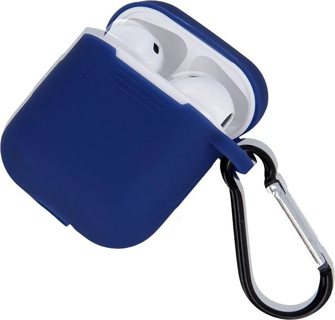Greengo TelForceOne Dėklas ochronne su haczykiem do Airpods 1/2 tamsiai mėlyna