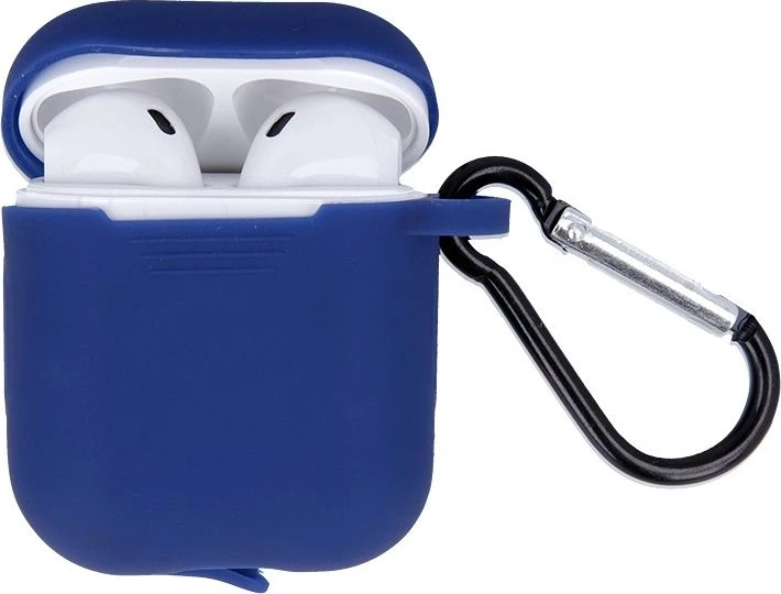 Greengo TelForceOne Dėklas ochronne su haczykiem do Airpods 1/2 tamsiai mėlyna
