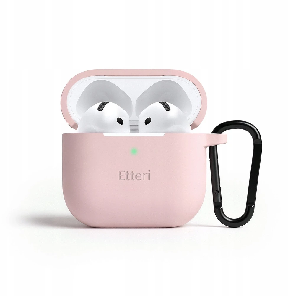 Etteri silikoninis dėklas AirPods 4 šviesiai rožinis