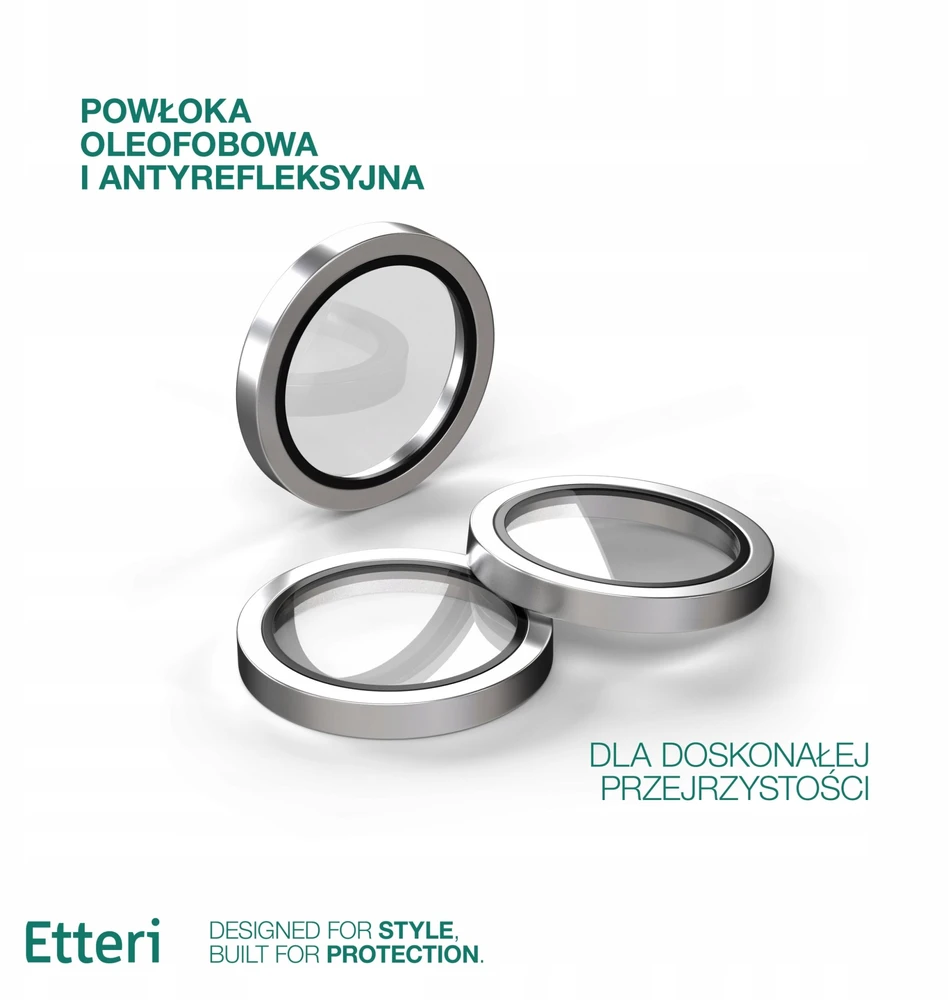 Telforceone Etteri camera lens protector for iPhone 15 Pro / 15 Pro Max titanium pilkas