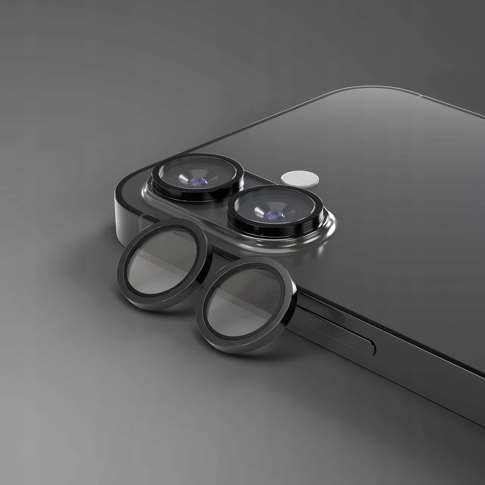 Etteri Telforceone „Eteri“ kameros objektyvo apsauga, skirta „iPhone 17“, juoda