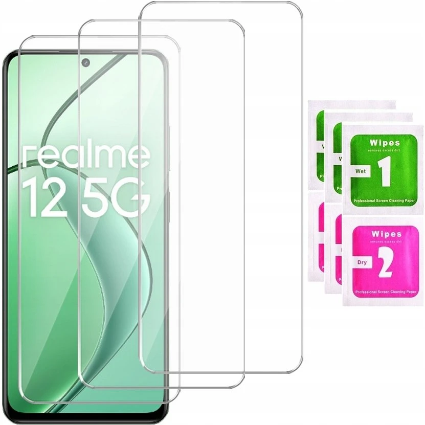 Grūdintas stiklas 2,5D, skirtas Realme 12 5G