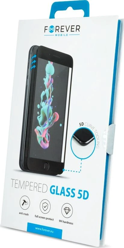 TelForceOne Grūdintas stiklas 5D Forever do Xiaomi Redmi Note 10 juoda ramka