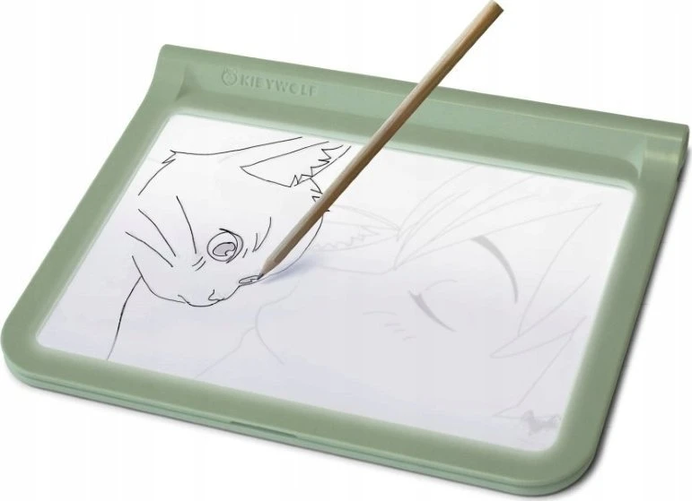 KIDYWOLF šviečianti dvipusė piešimo planšetė KIDYDRAW-PRO, žalia
