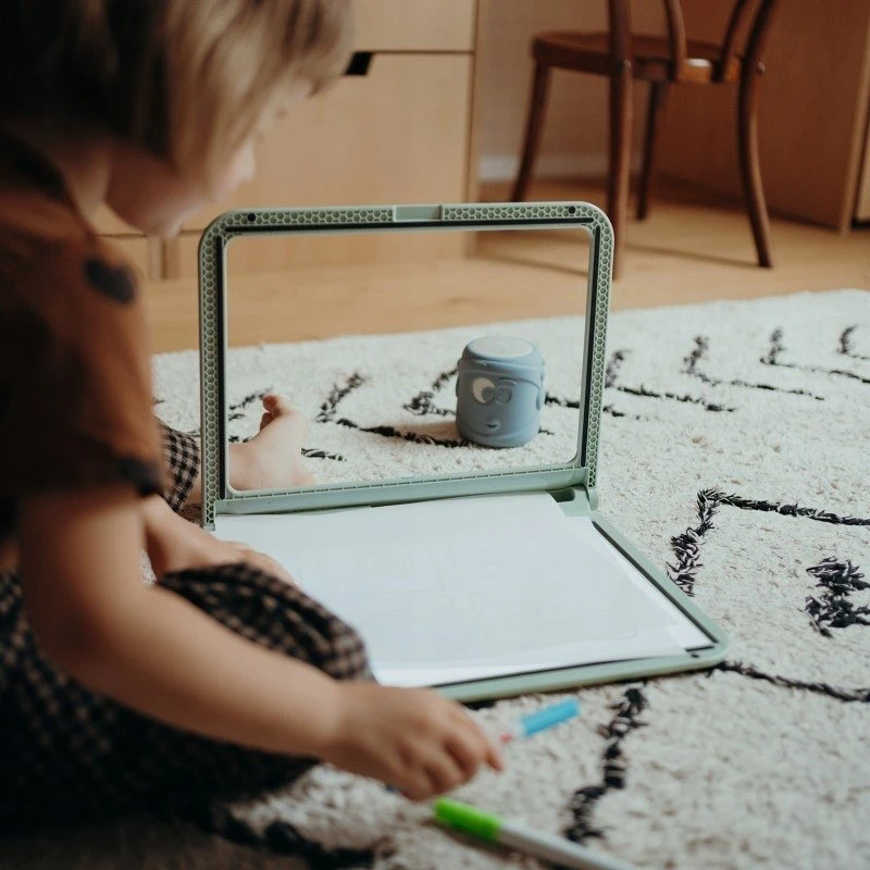 KIDYWOLF šviečianti dvipusė piešimo planšetė KIDYDRAW-PRO, žalia