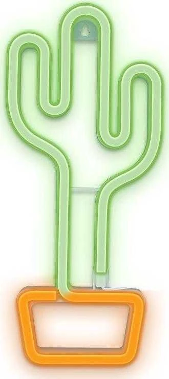 Neoninis LED šviestuvas KAKTUSAS oranžinis žalias Šikšnosparnis + USB FLNE02 Forever Light
