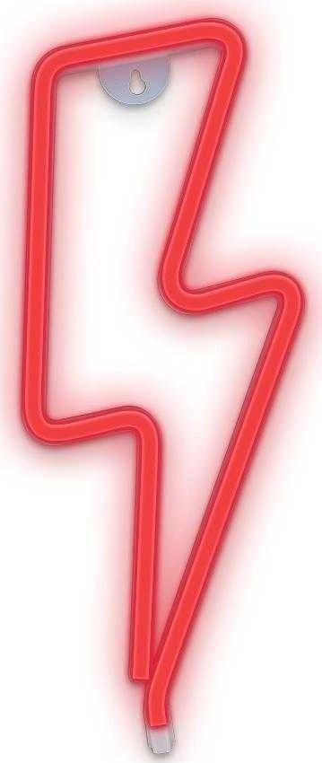 Neoninė LED lemputė BOLT raudonas žaibas + USB FLNE06 Forever Light