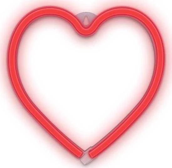 Neoninė LED šviesa HEART raudona šikšnosparnis + USB FLNE07 Forever Light