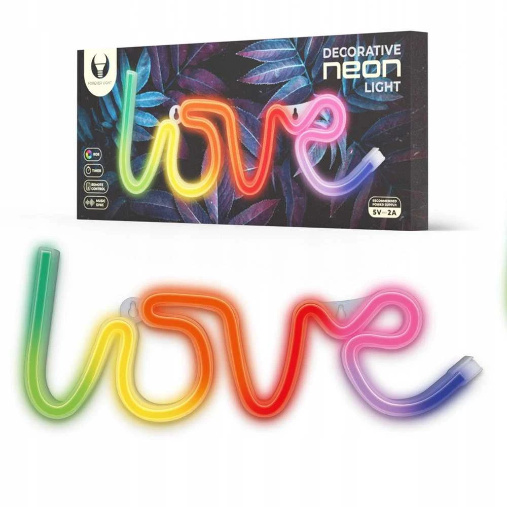 Neoninis LED RGB LOVE FLRN01 + RC Forever Light