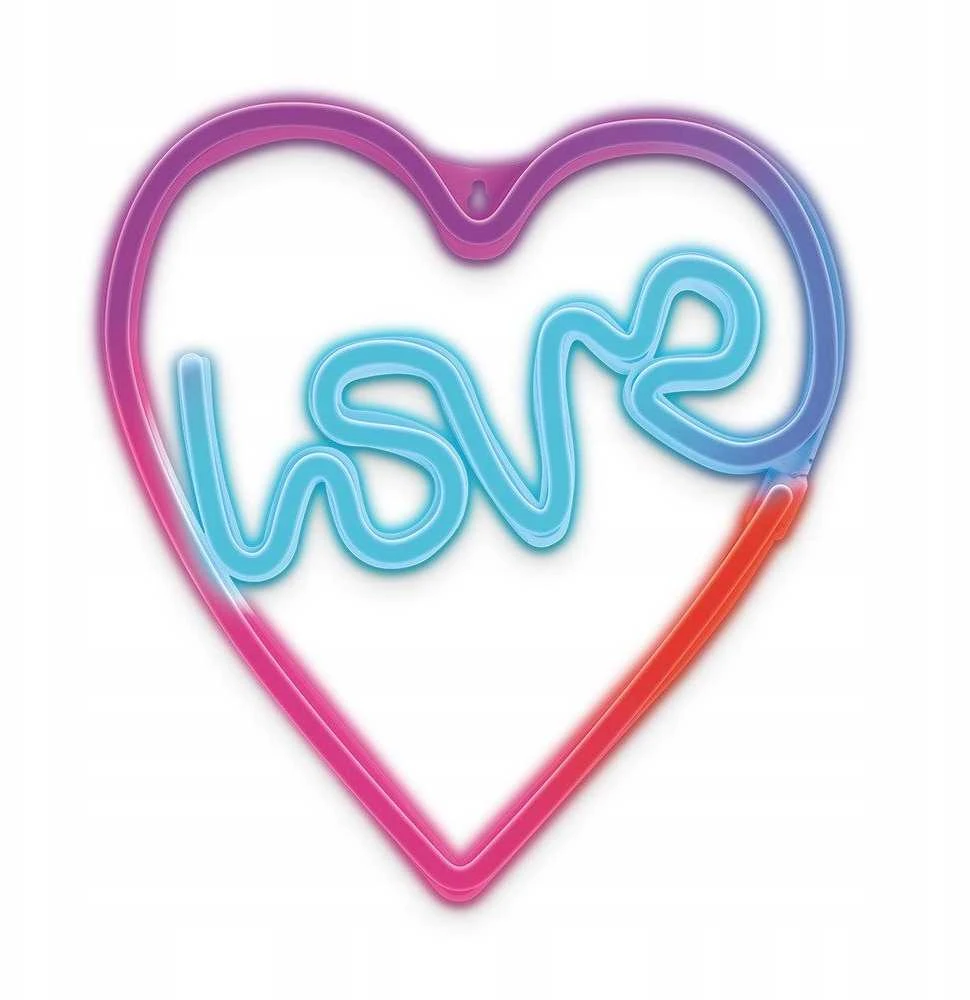Neoninė LED RGB širdelės formos dekoracija LOVE IN HEART FLRN02 + RC Forever Light