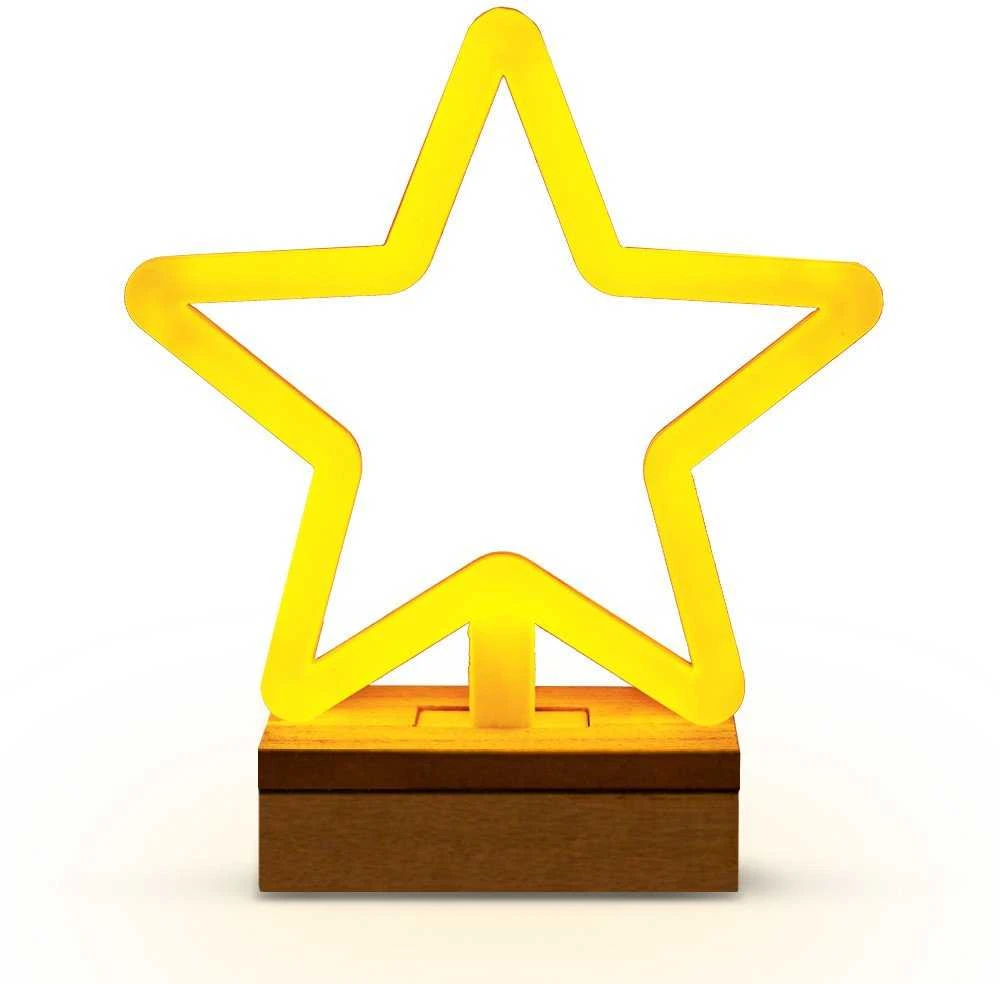 TelForceone Forever LED NEON kalėdinė dekoracija ŽVAIGŽDĖ, šiltai balta, 5V USB / 3xAA