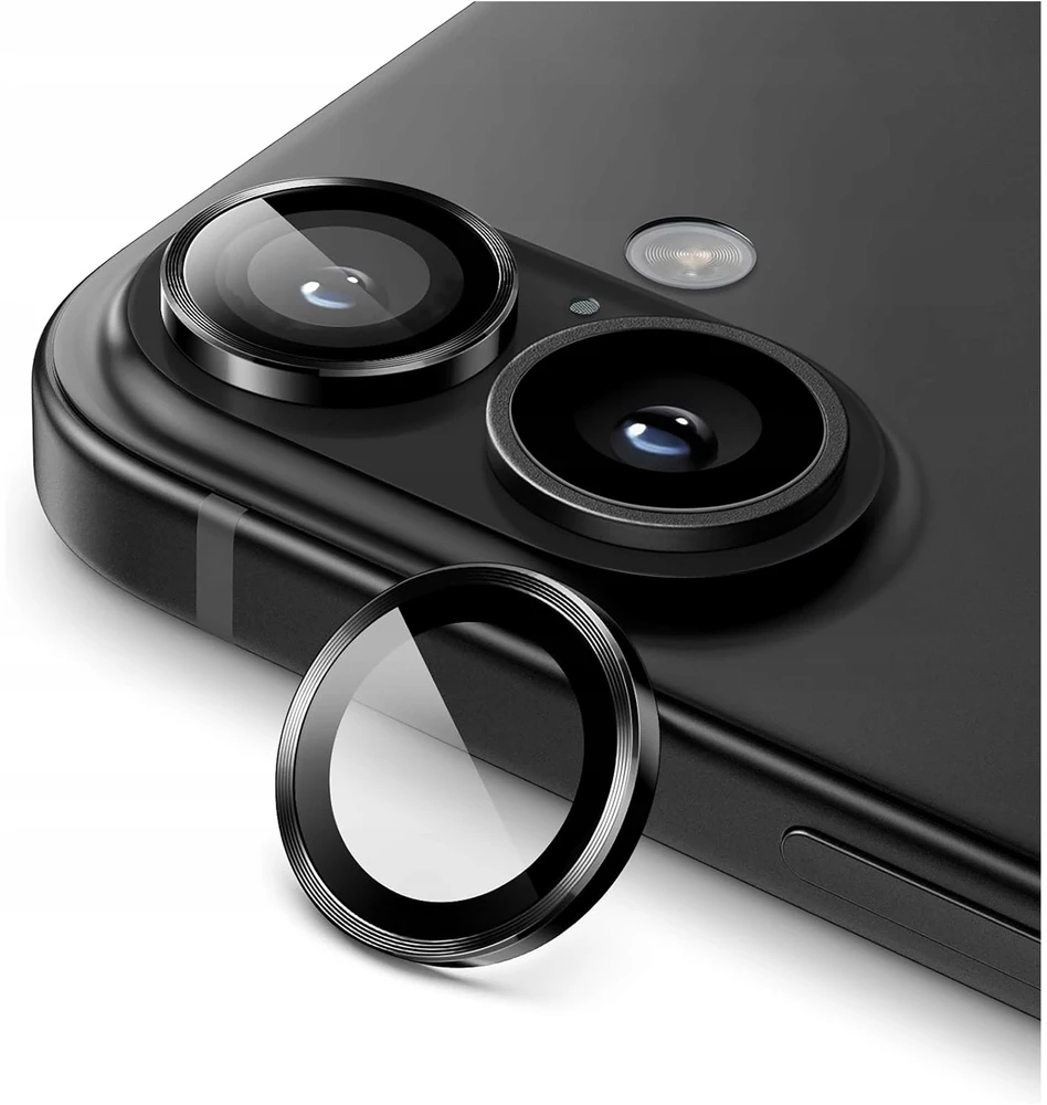 TFO Telforceone Lęšių rinkinys iPhone 16 6,1" juodas rėmelis (2 vnt.)