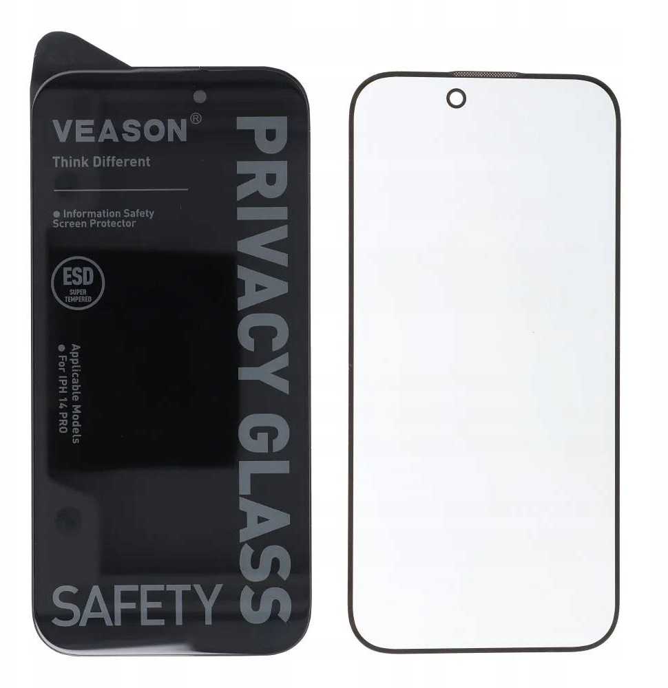 6D Pro Veason Privacy Glass - for Iphone 13 Pro Max / 14 Plus juodas