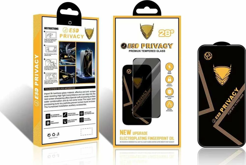 TFO Telforceone Grūdinto stiklo OG Premium Privacy dėklas, skirtas „Samsung Galaxy S22 5G / S23 5G“, suderinamas su pirštų atspaudų atspaudais.