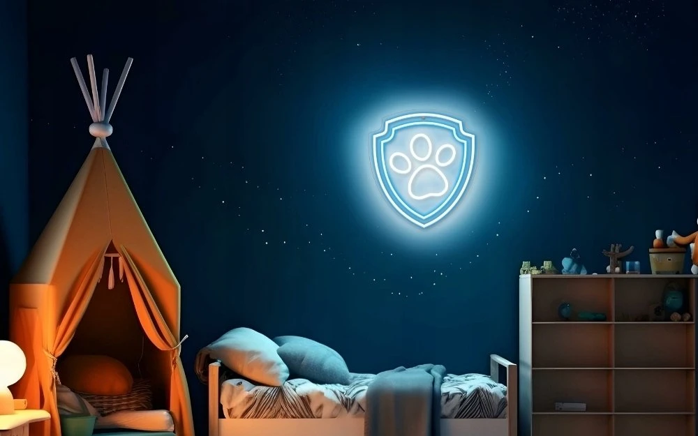 Pakabinamas šviestuvas Plastrol Pakabinamas neoninis LED "Paw Patrol" ant stiklo - Paw OW-130246
