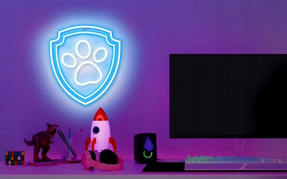 Pakabinamas šviestuvas Plastrol Pakabinamas neoninis LED "Paw Patrol" ant stiklo - Paw OW-130246