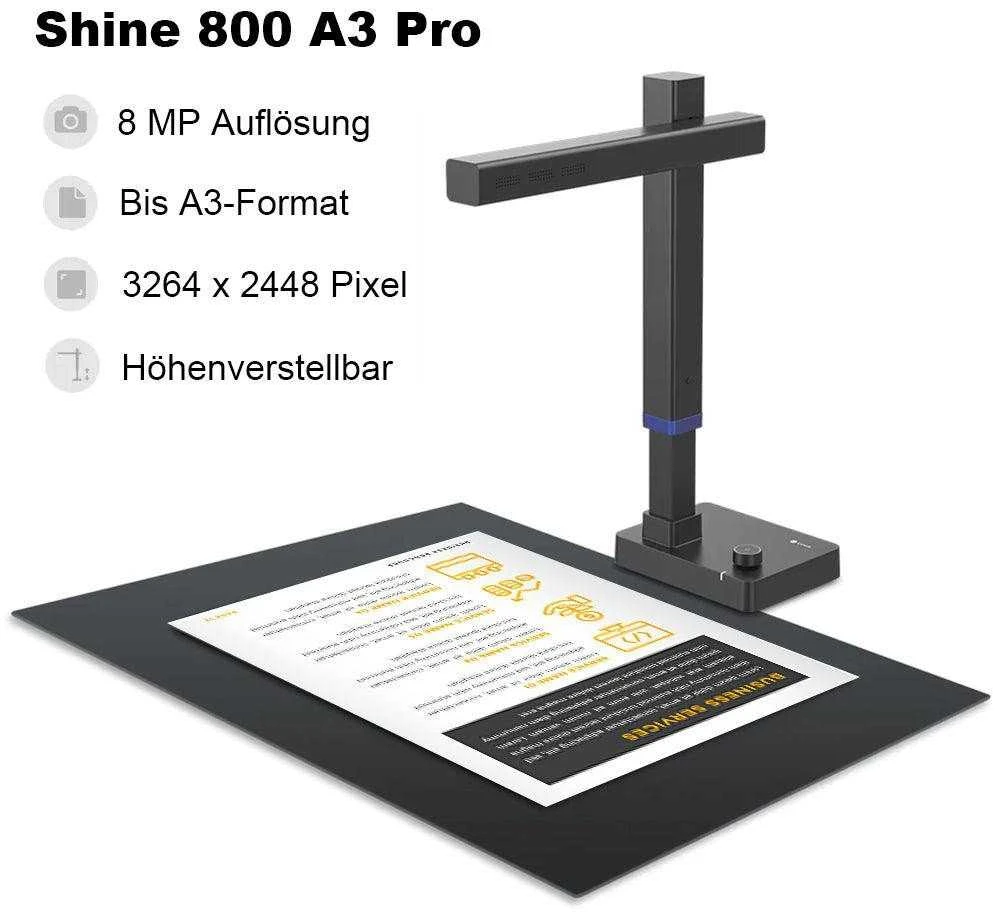 Skeneris Skaner Telone knygų skaitytuvas Shine 800 A3 Pro