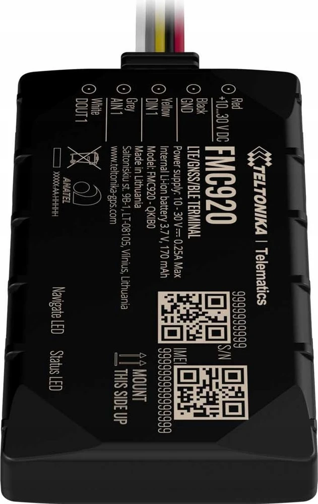 FMC920 4G TELTONIKA GPS SEKLYS, SIM kortelė: Nepridėti, Serveris : Nepridėti, PRO Serveris: Nepridėti