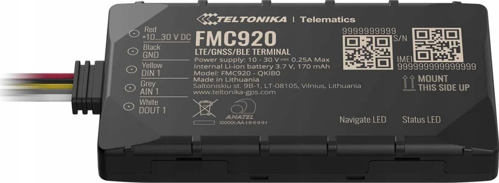 FMC920 4G TELTONIKA GPS SEKLYS, SIM kortelė: Nepridėti, Serveris : Nepridėti, PRO Serveris: Nepridėti