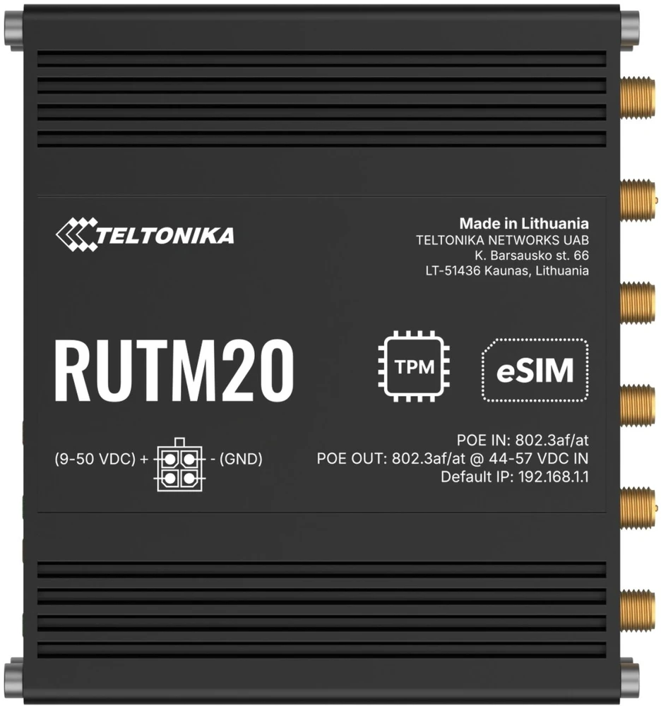 Teltonika Maršrutizatorius RUTM20 Kompakter 5G Maršrutizatorius