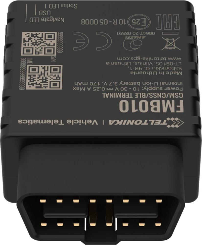 Teltonika FMB010 | GPS sekiklis | OBDII, „Plug and Play“, GNSS, GSM ir „Bluetooth“ jungtys