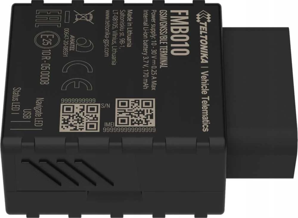 Teltonika FMB010 | GPS sekiklis | OBDII, „Plug and Play“, GNSS, GSM ir „Bluetooth“ jungtys