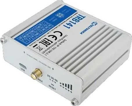 Maršrutizatorius LTE šliuzas: nėra „Wi-Fi“, 4G, įvestis / išvestis, „Micro USB“ | Teltonika | LTE šliuzas | TRB141 | nėra „Wi-Fi“ | Ethernet LAN (RJ-45) jungtys 0 | tinklelio palaikymas: ne | MU-MiMO: ne | 2G/3G/4G | antenos tipas: 1 x SMA, skirta LTE | 1 x virtuali tinklo sąsaja per „micro USB“
