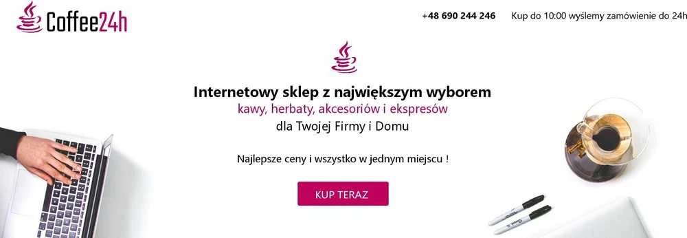 Coffee24h el. parduotuvės pagrindinis baneris