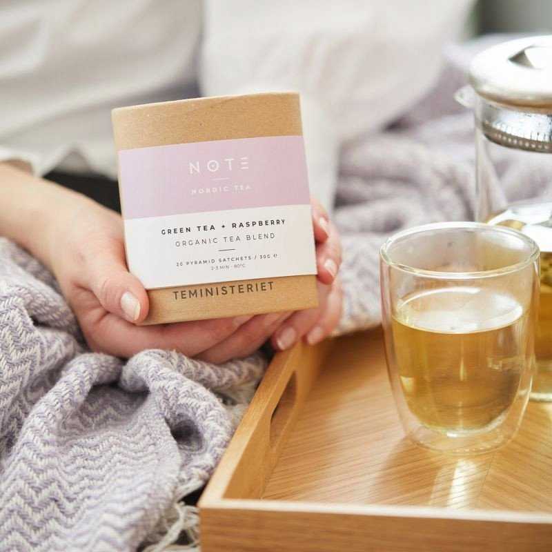 Teministeriet - NOTE Žalias Tea Raspberry - BIO 20 Tea Bags