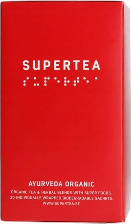 Supertea Ayurveda Restore raudona pakuotė