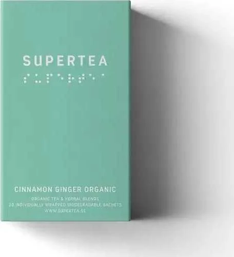 Supertea cinamono ir imbiero arbatos pakuotė