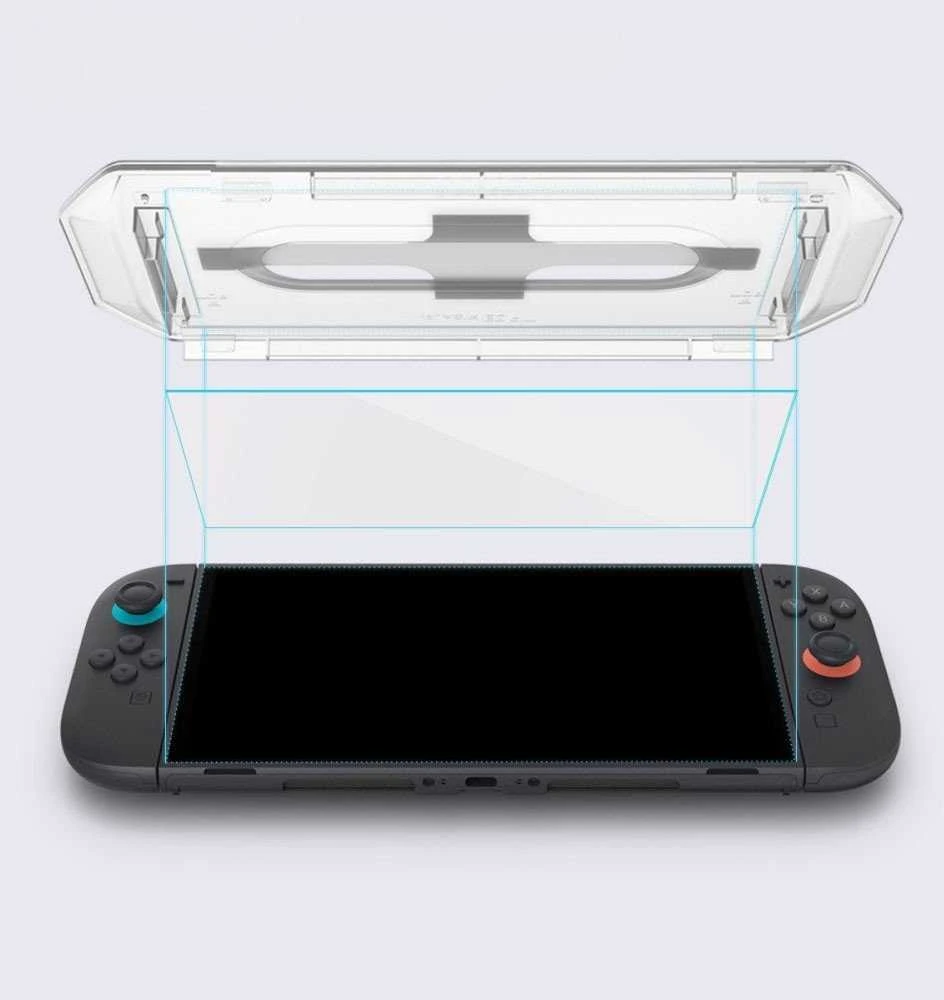 Apsauginis stiklas Spigen GLAS.TR ”EZ FIT” 2-PACK NINTENDO SWITCH 2 CLEAR