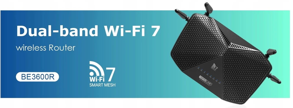 Tenda Totolink BE3600R | Maršrutizatorius „WiFi“ | „WiFi7“ dviejų dažnių, 3x GbE RJ45