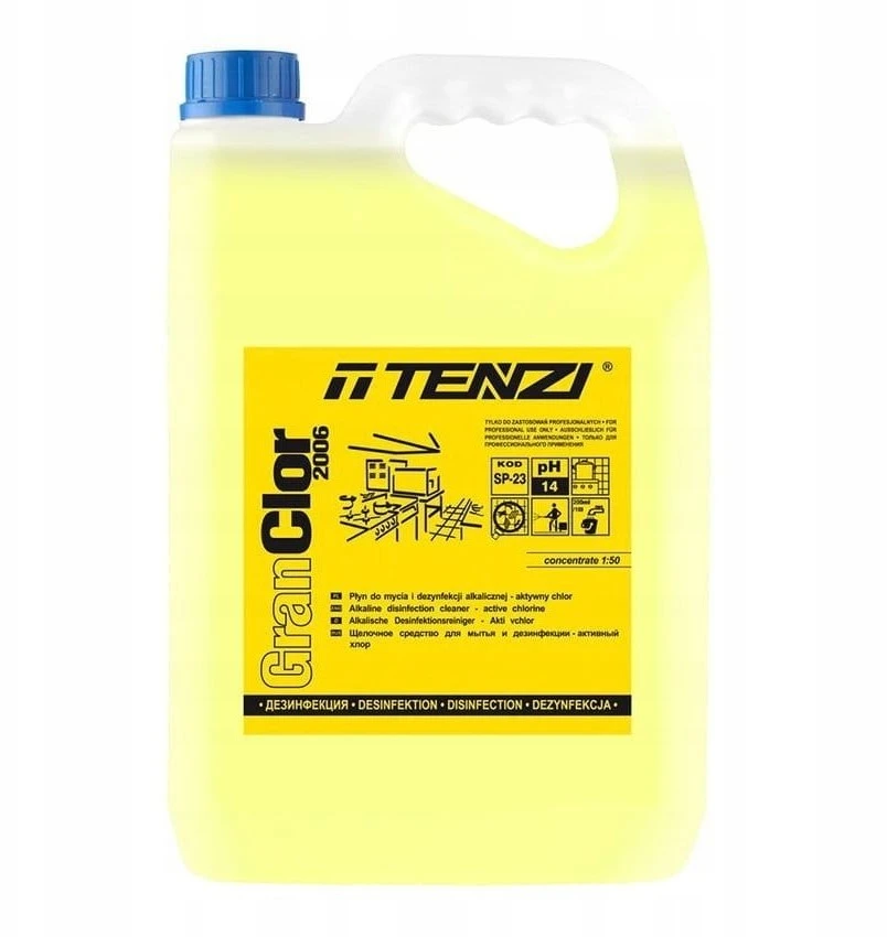 Tenzi Koncentratas plovimui ir dezinfekavimui su aktyviu chloru TENZI, Granclor 2006, 5l