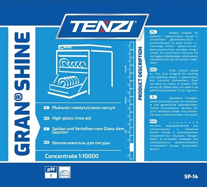 Tenzi Indų blizgėjimo koncentratas indaplovėms TENZI, Gran Shine, 10 l
